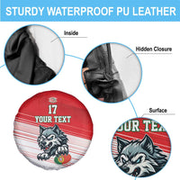 Custom Portugal Rugby Go Champions Spare Tire Cover Wolf Mascot Style