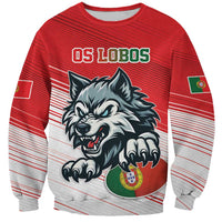 Custom Portugal Rugby Go Champions Sweatshirt Wolf Mascot Style
