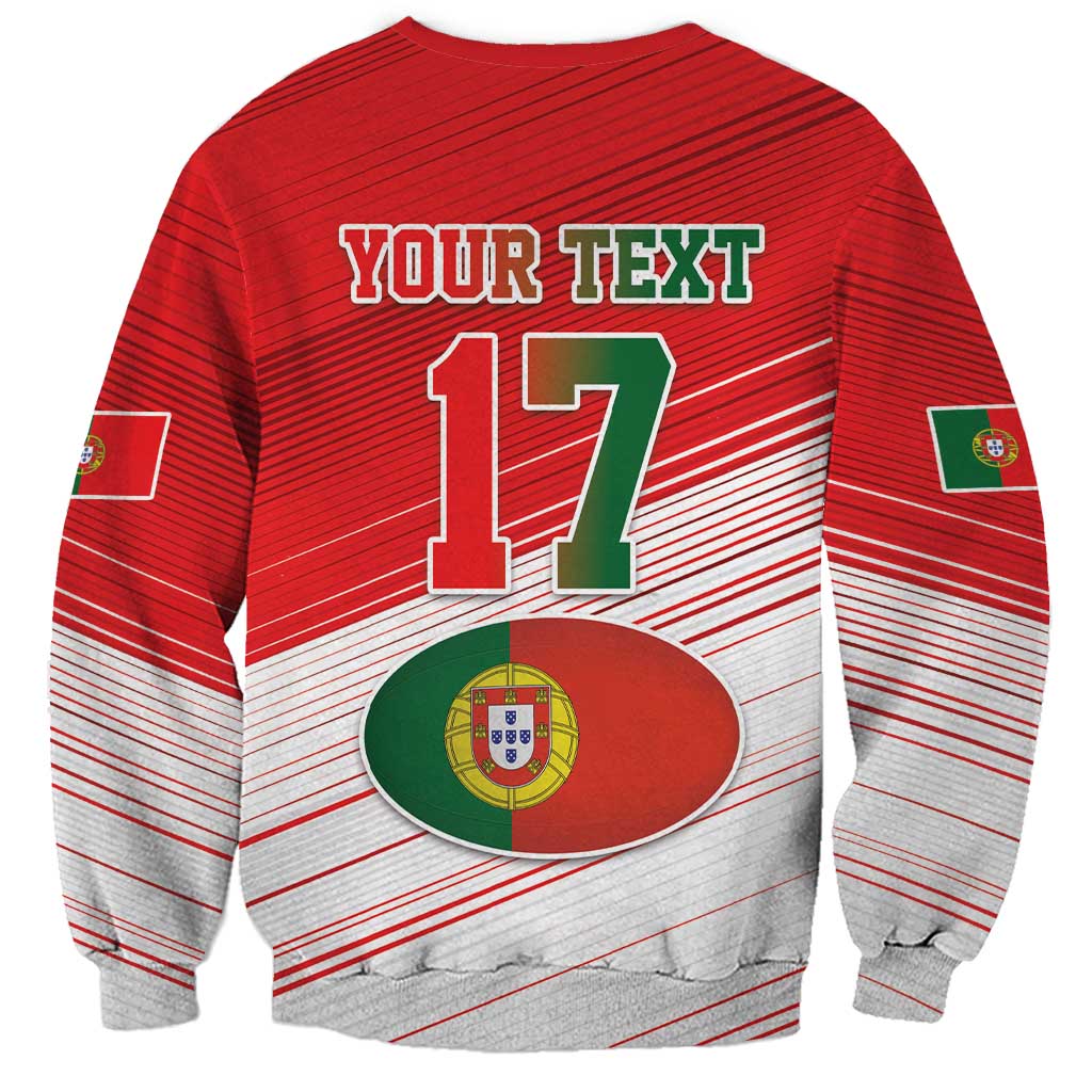 Custom Portugal Rugby Go Champions Sweatshirt Wolf Mascot Style