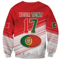 Custom Portugal Rugby Go Champions Sweatshirt Wolf Mascot Style