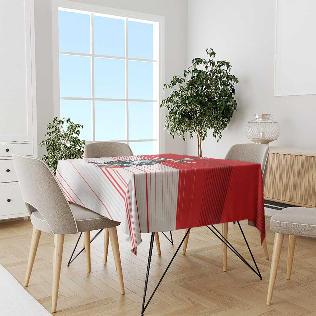 Custom Portugal Rugby Go Champions Tablecloth Wolf Mascot Style