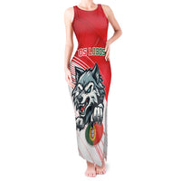 Custom Portugal Rugby Go Champions Tank Maxi Dress Wolf Mascot Style
