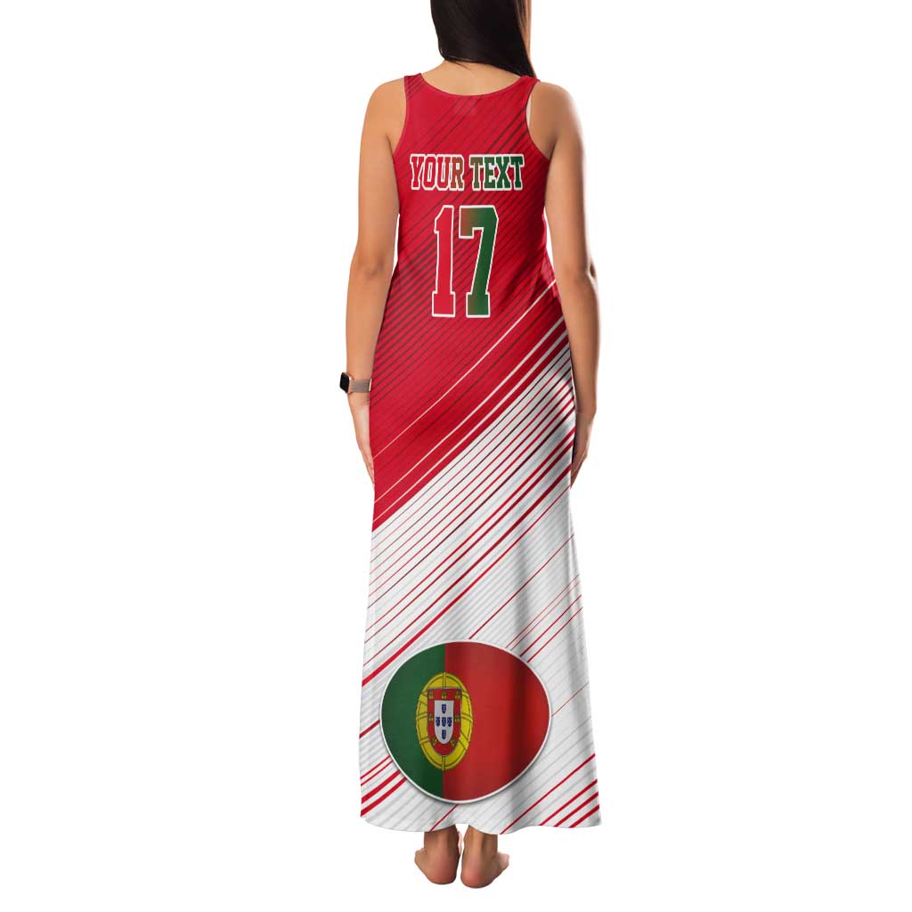 Custom Portugal Rugby Go Champions Tank Maxi Dress Wolf Mascot Style