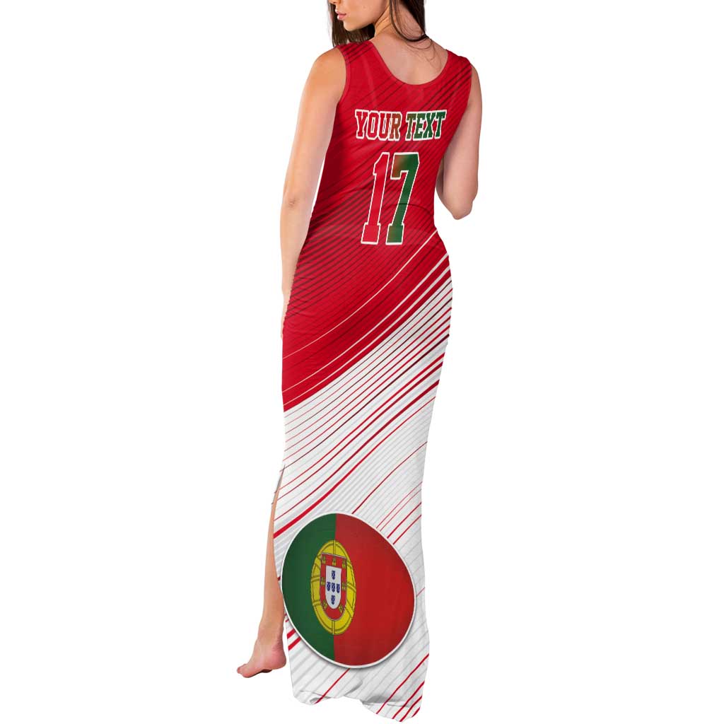 Custom Portugal Rugby Go Champions Tank Maxi Dress Wolf Mascot Style