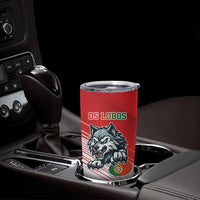 Custom Portugal Rugby Go Champions Tumbler Cup Wolf Mascot Style