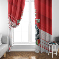 Custom Portugal Rugby Go Champions Window Curtain Wolf Mascot Style