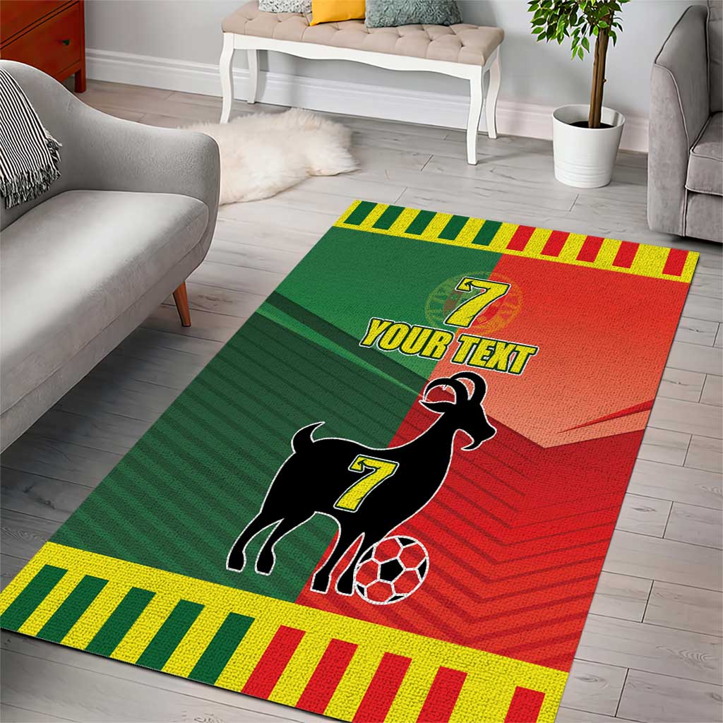 Personalized Portugal 7 Goat Area Rug Greatest Of All Time Sporty Style