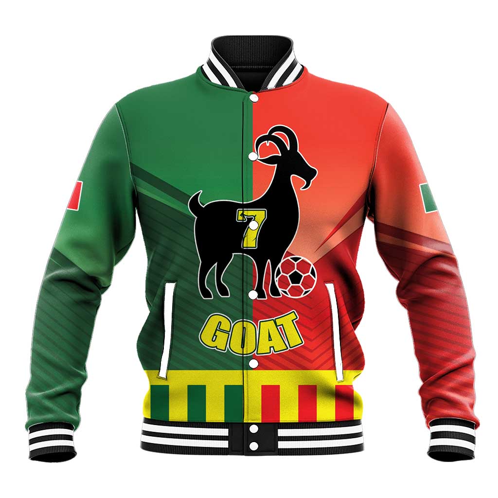 Personalized Portugal 7 Goat Baseball Jacket Greatest Of All Time Sporty Style