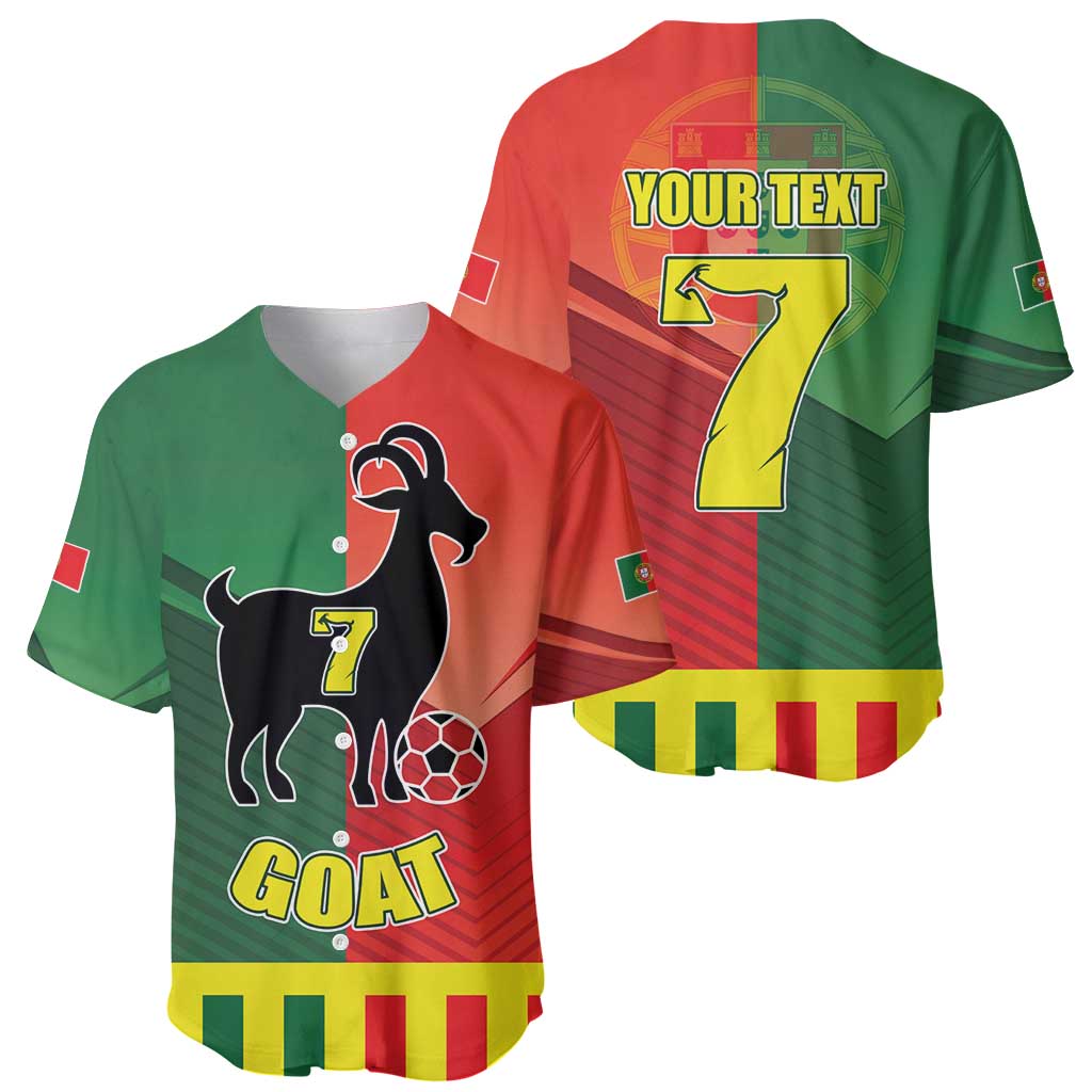 Personalized Portugal 7 Goat Baseball Jersey Greatest Of All Time Sporty Style