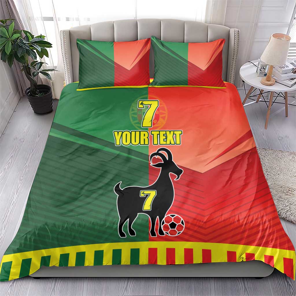 Personalized Portugal 7 Goat Bedding Set Greatest Of All Time Sporty Style