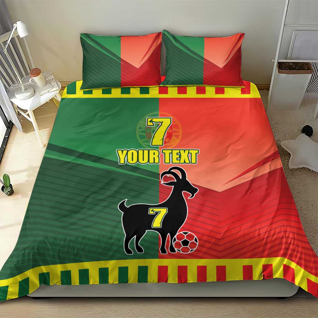 Personalized Portugal 7 Goat Bedding Set Greatest Of All Time Sporty Style