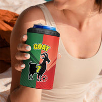Personalized Portugal 7 Goat 4 in 1 Can Cooler Tumbler Greatest Of All Time Sporty Style