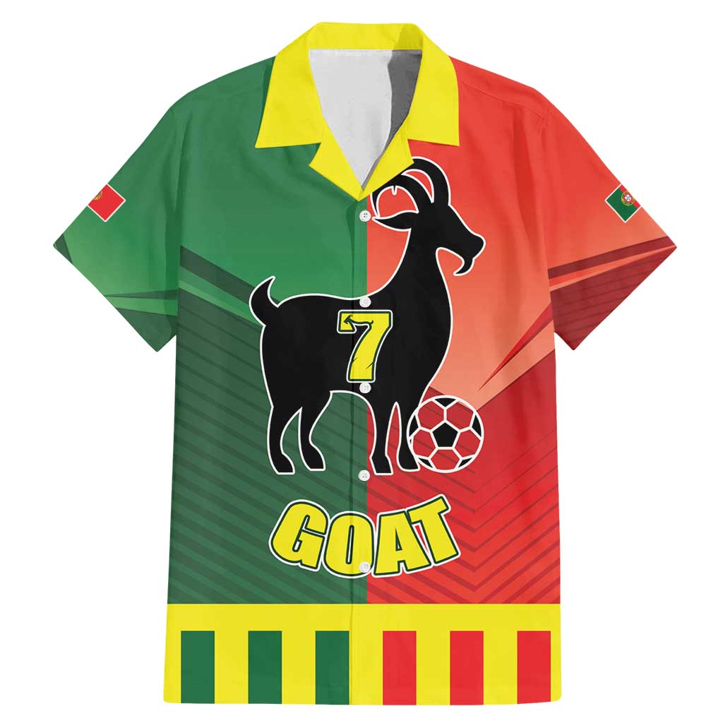Personalized Portugal 7 Goat Family Matching Mermaid Dress and Hawaiian Shirt Greatest Of All Time Sporty Style