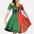 Personalized Portugal 7 Goat Family Matching Short Sleeve Bodycon Dress and Hawaiian Shirt Greatest Of All Time Sporty Style
