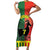 Personalized Portugal 7 Goat Family Matching Short Sleeve Bodycon Dress and Hawaiian Shirt Greatest Of All Time Sporty Style