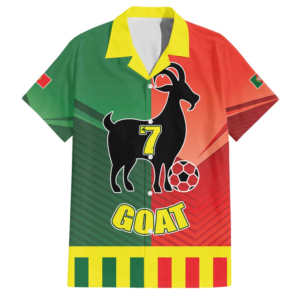Personalized Portugal 7 Goat Hawaiian Shirt Greatest Of All Time Sporty Style
