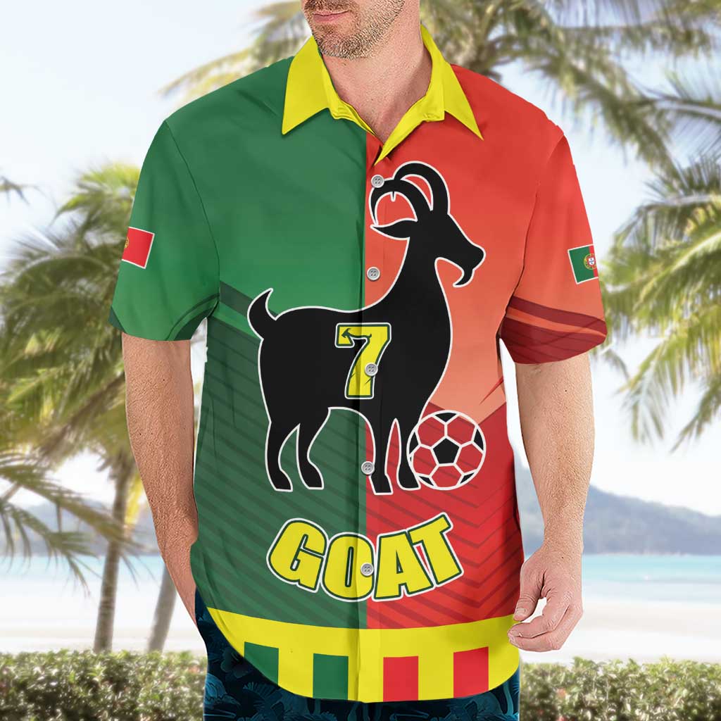 Personalized Portugal 7 Goat Hawaiian Shirt Greatest Of All Time Sporty Style