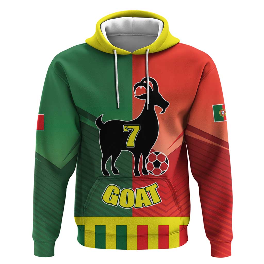 Personalized Portugal 7 Goat Hoodie Greatest Of All Time Sporty Style