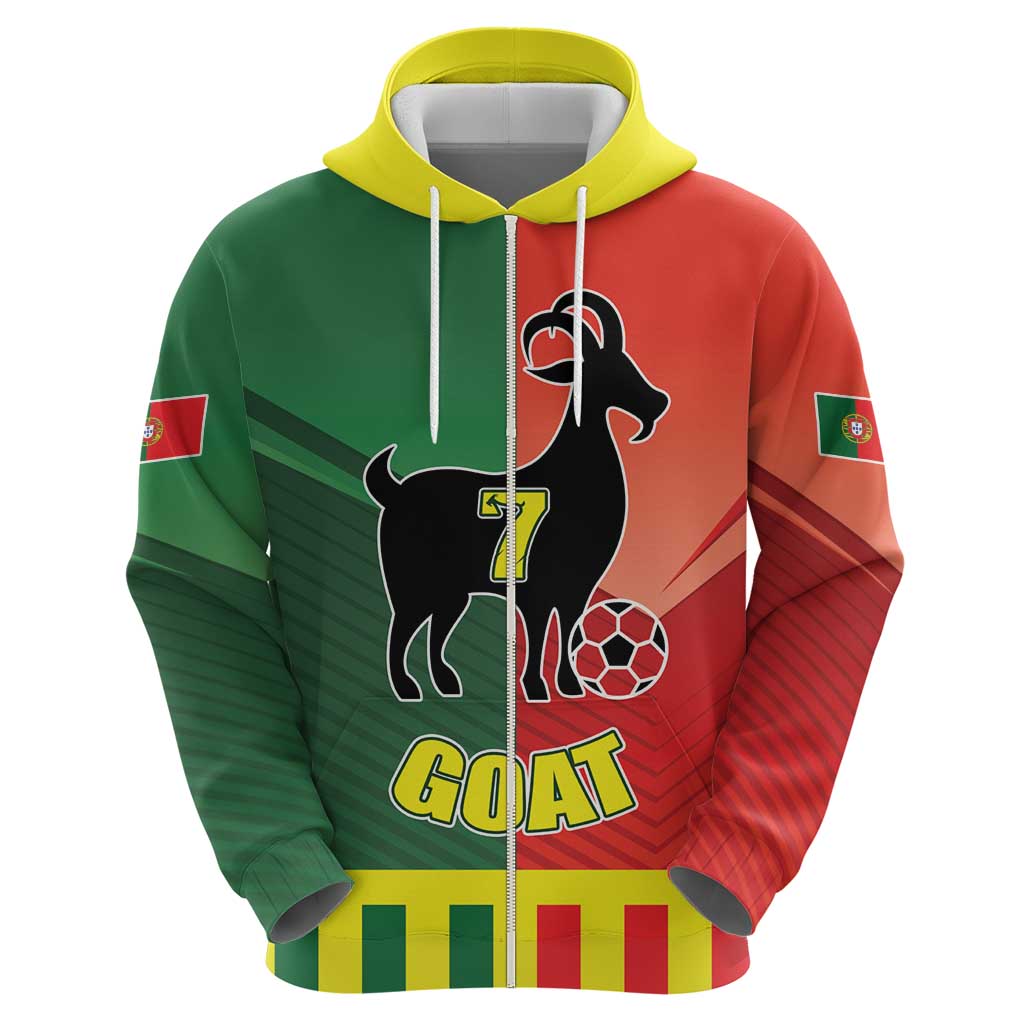 Personalized Portugal 7 Goat Hoodie Greatest Of All Time Sporty Style