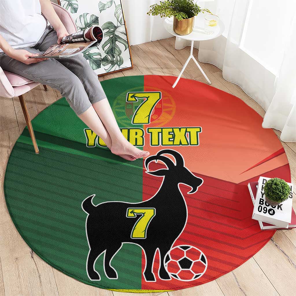 Personalized Portugal 7 Goat Round Carpet Greatest Of All Time Sporty Style
