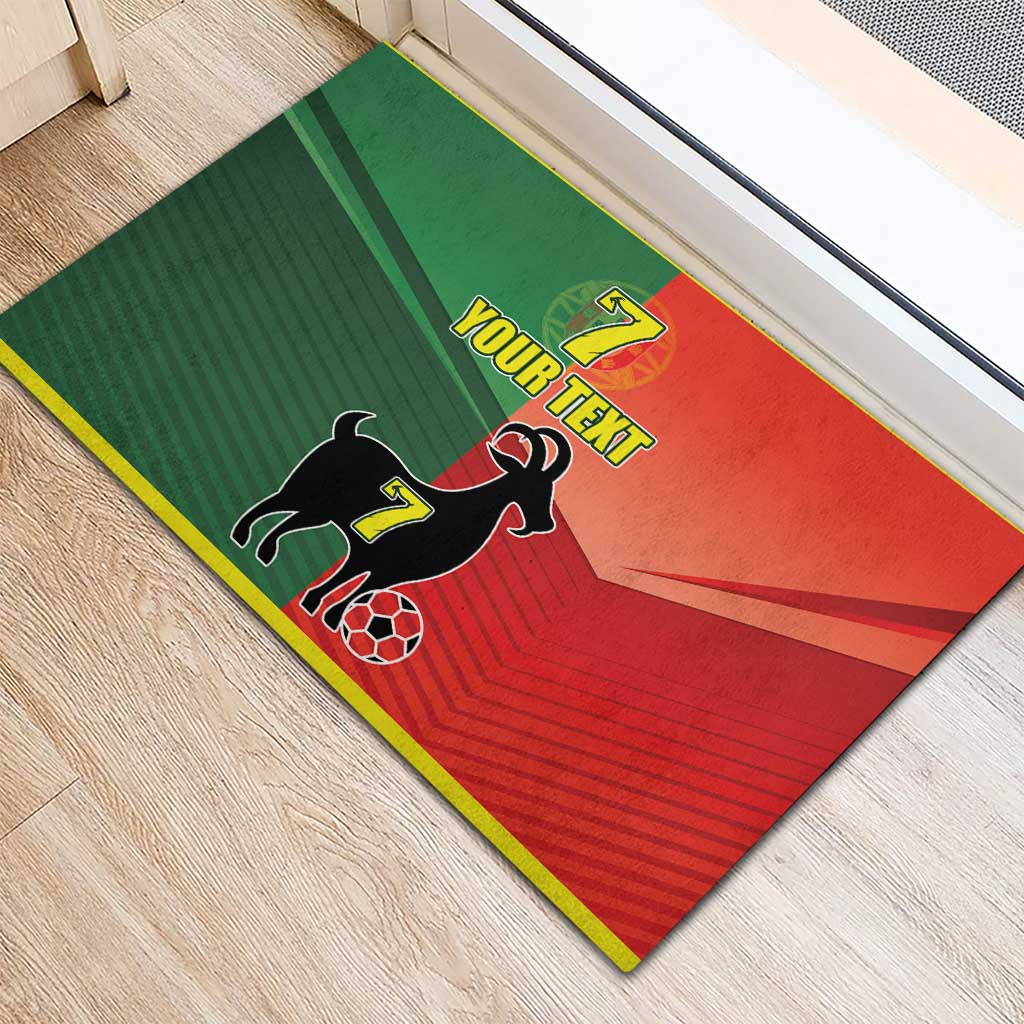 Personalized Portugal 7 Goat Rubber Doormat Greatest Of All Time Sporty Style