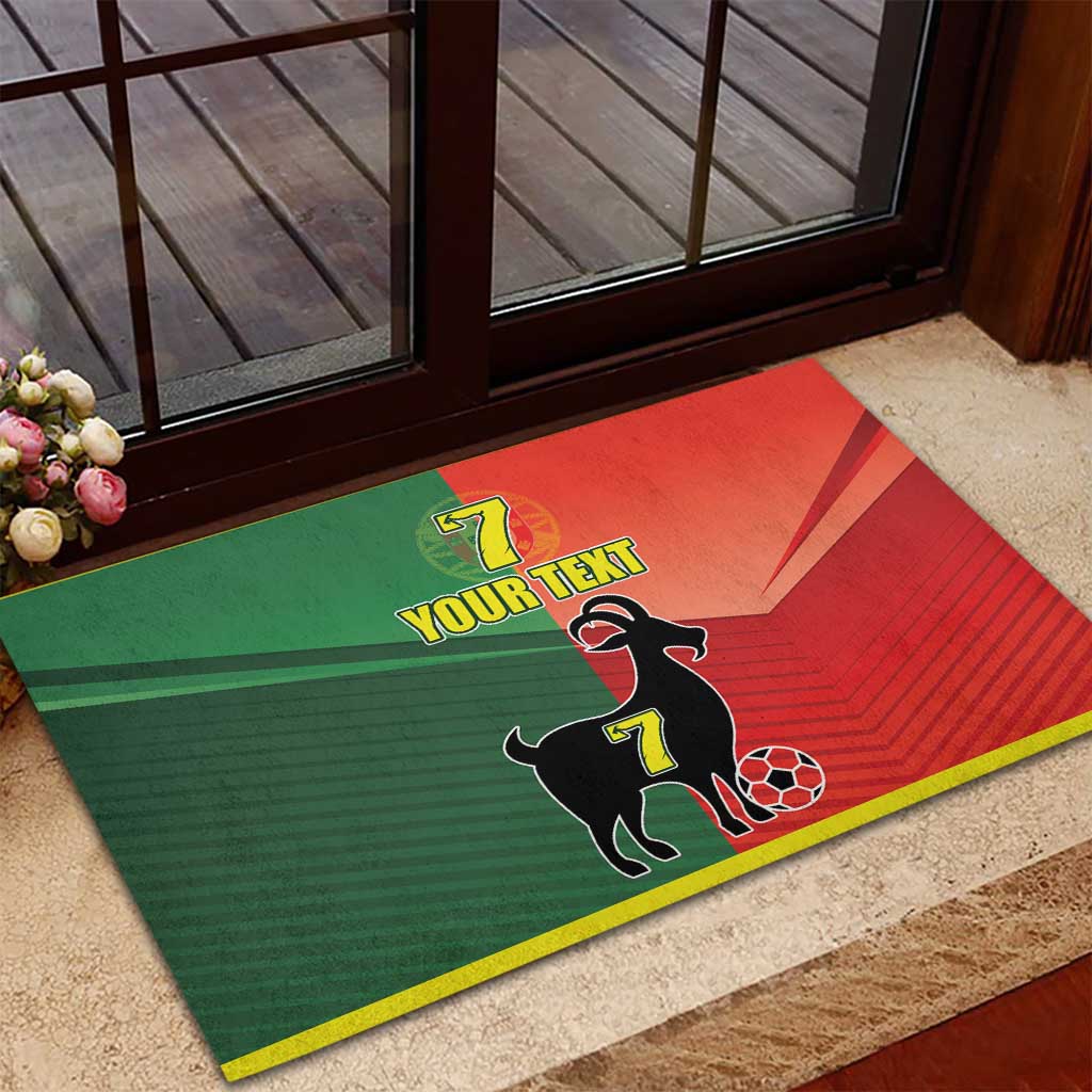 Personalized Portugal 7 Goat Rubber Doormat Greatest Of All Time Sporty Style