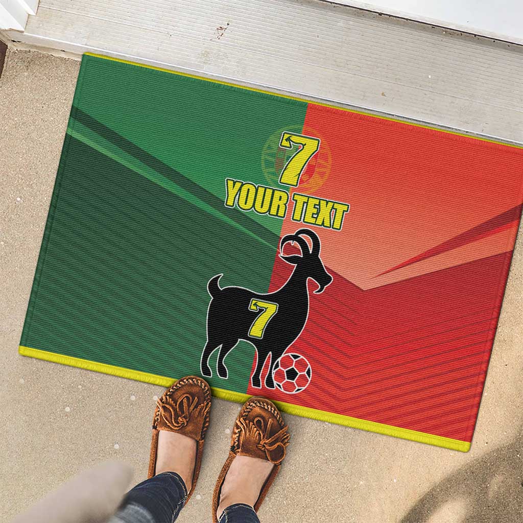 Personalized Portugal 7 Goat Rubber Doormat Greatest Of All Time Sporty Style