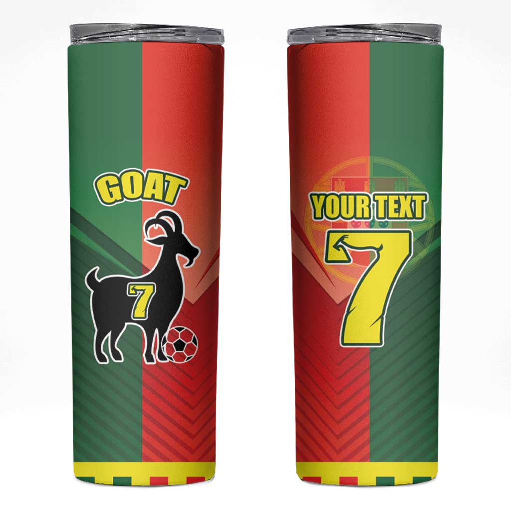 Personalized Portugal 7 Goat Skinny Tumbler Greatest Of All Time Sporty Style