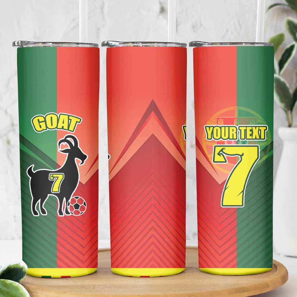 Personalized Portugal 7 Goat Skinny Tumbler Greatest Of All Time Sporty Style