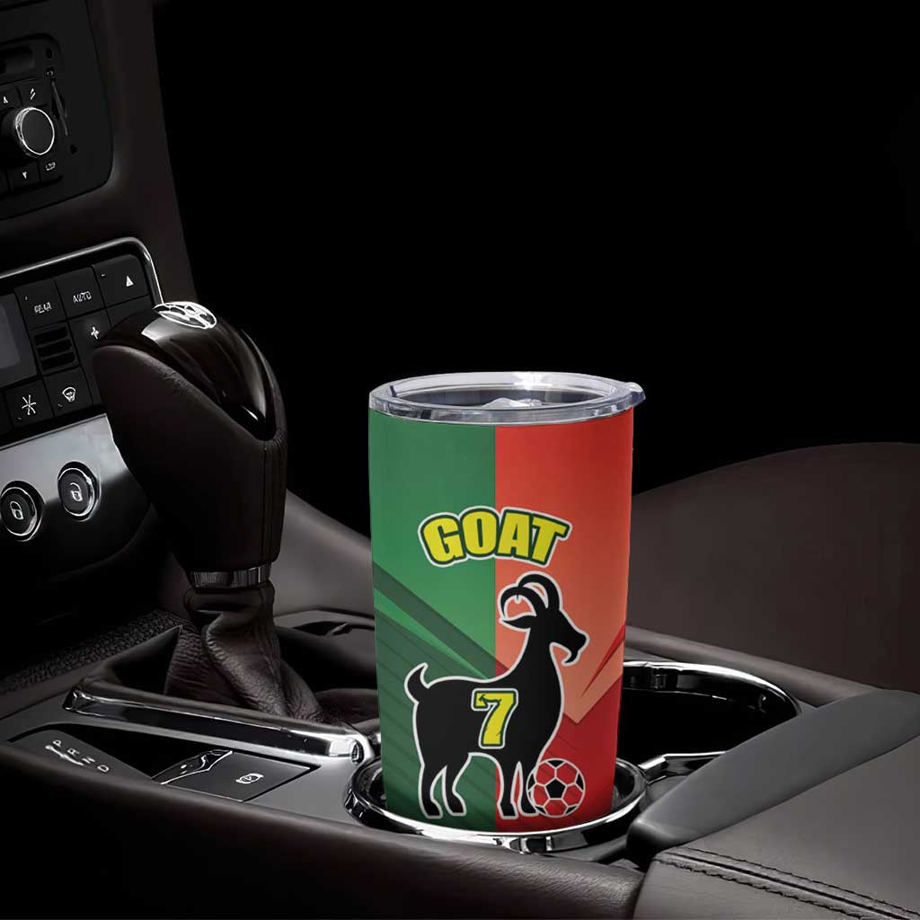 Personalized Portugal 7 Goat Tumbler Cup Greatest Of All Time Sporty Style