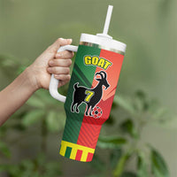 Personalized Portugal 7 Goat Tumbler With Handle Greatest Of All Time Sporty Style