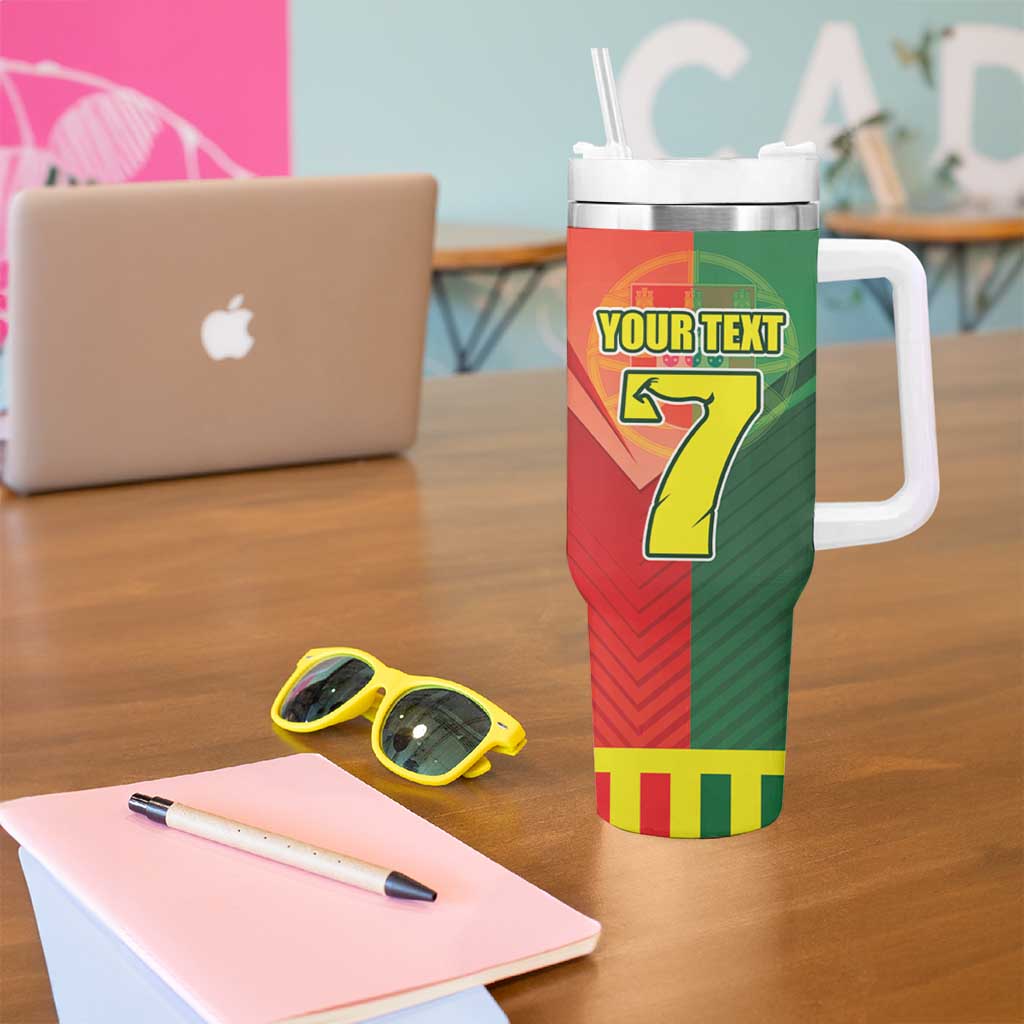 Personalized Portugal 7 Goat Tumbler With Handle Greatest Of All Time Sporty Style