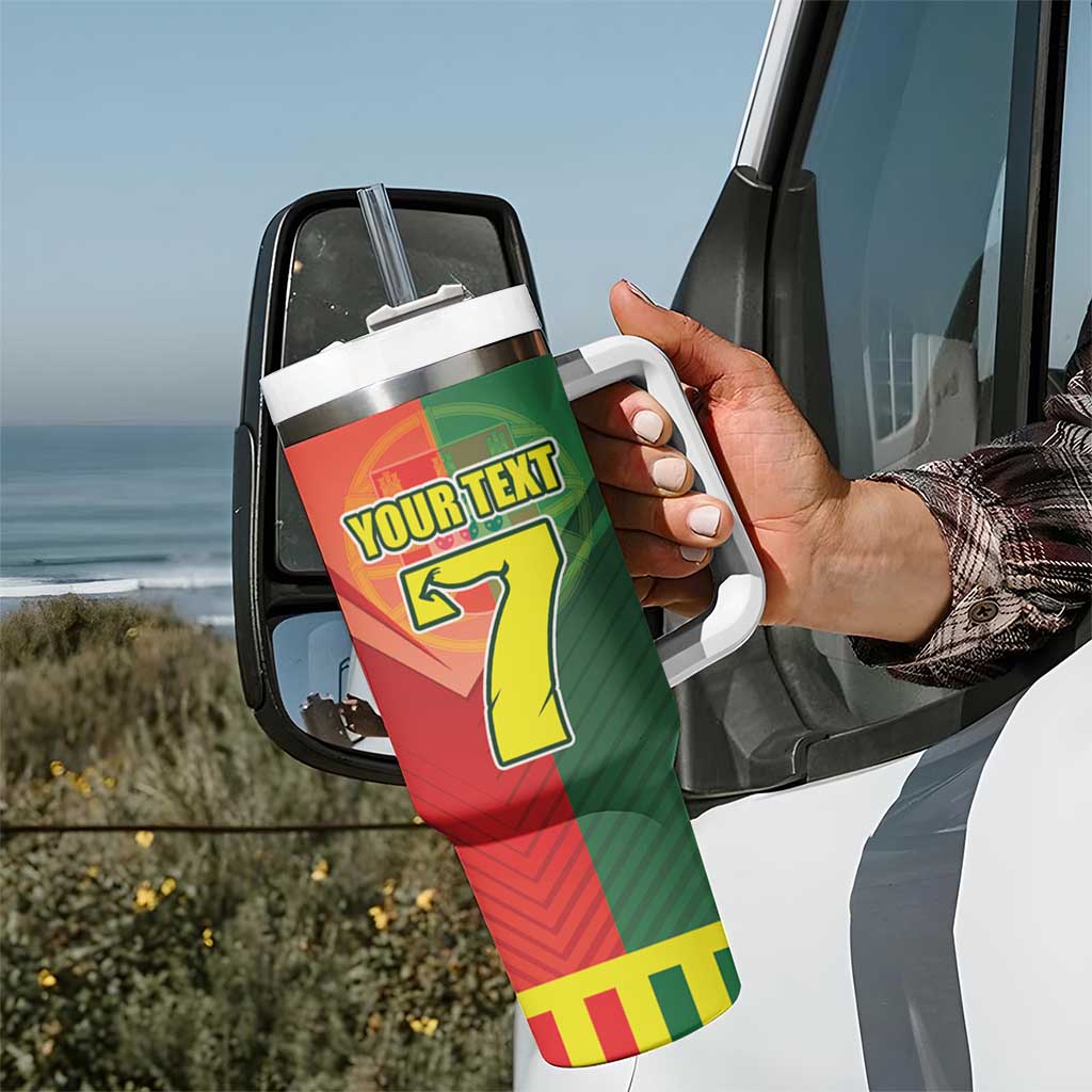 Personalized Portugal 7 Goat Tumbler With Handle Greatest Of All Time Sporty Style