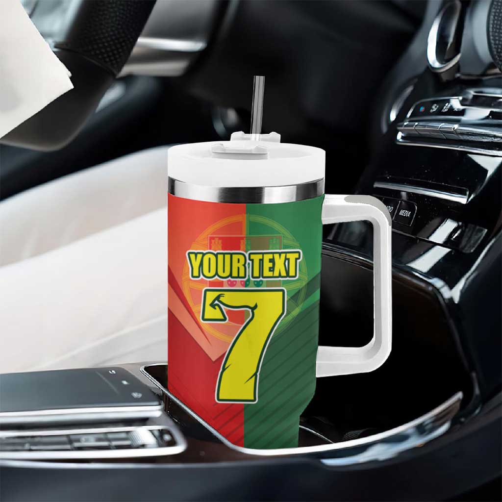 Personalized Portugal 7 Goat Tumbler With Handle Greatest Of All Time Sporty Style