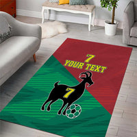 Personalized Portugal 7 Goat Area Rug Greatest Of All Time Red Green Vintage