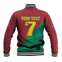 Personalized Portugal 7 Goat Baseball Jacket Greatest Of All Time Red Green Vintage