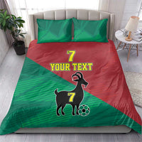 Personalized Portugal 7 Goat Bedding Set Greatest Of All Time Red Green Vintage