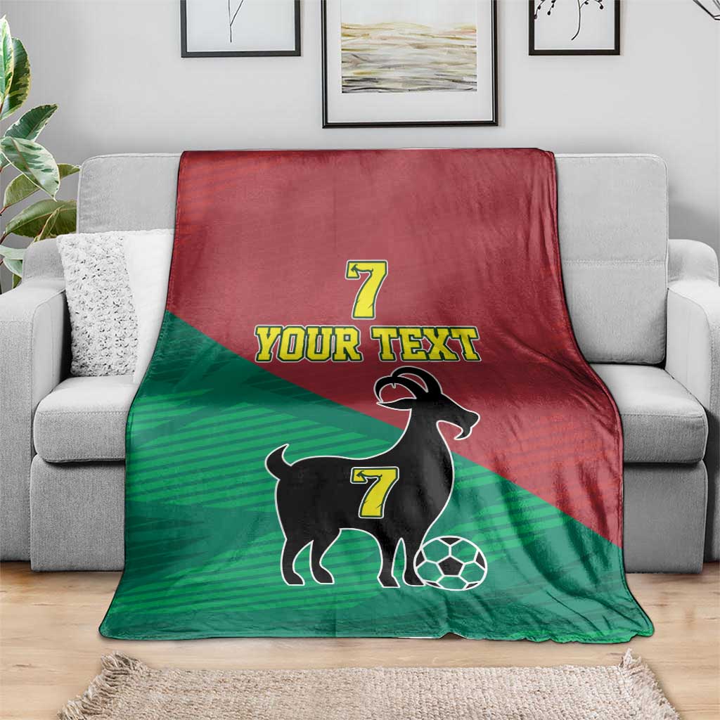 Personalized Portugal 7 Goat Blanket Greatest Of All Time Red Green Vintage