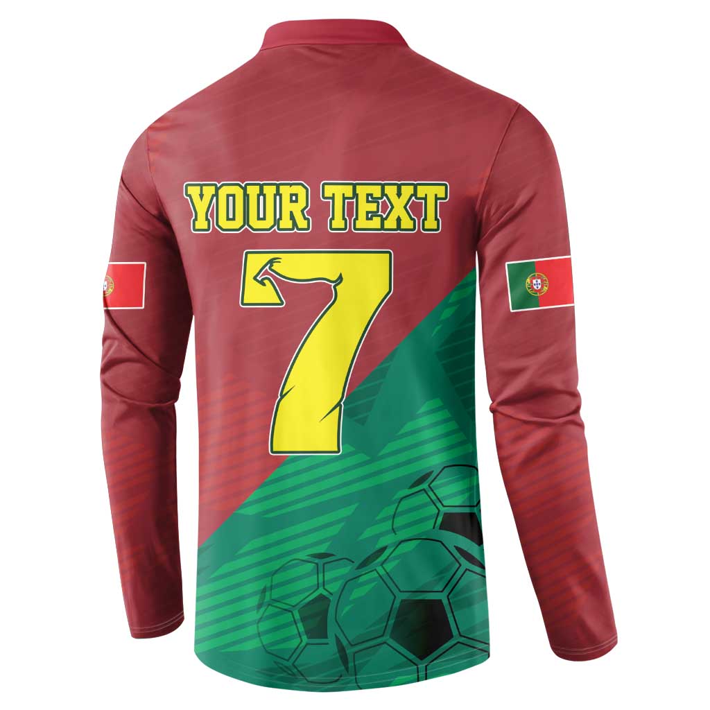 Personalized Portugal 7 Goat Button Sweatshirt Greatest Of All Time Red Green Vintage