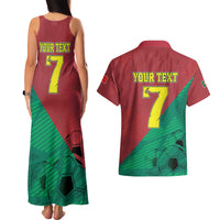Personalized Portugal 7 Goat Couples Matching Tank Maxi Dress and Hawaiian Shirt Greatest Of All Time Red Green Vintage