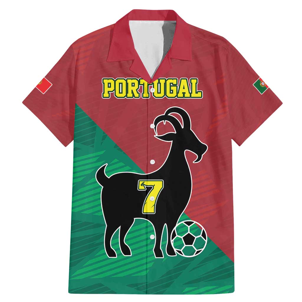Personalized Portugal 7 Goat Family Matching Mermaid Dress and Hawaiian Shirt Greatest Of All Time Red Green Vintage