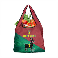 Personalized Portugal 7 Goat Grocery Bag Greatest Of All Time Red Green Vintage