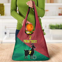 Personalized Portugal 7 Goat Grocery Bag Greatest Of All Time Red Green Vintage