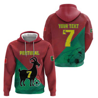 Personalized Portugal 7 Goat Hoodie Greatest Of All Time Red Green Vintage