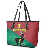 Personalized Portugal 7 Goat Leather Tote Bag Greatest Of All Time Red Green Vintage