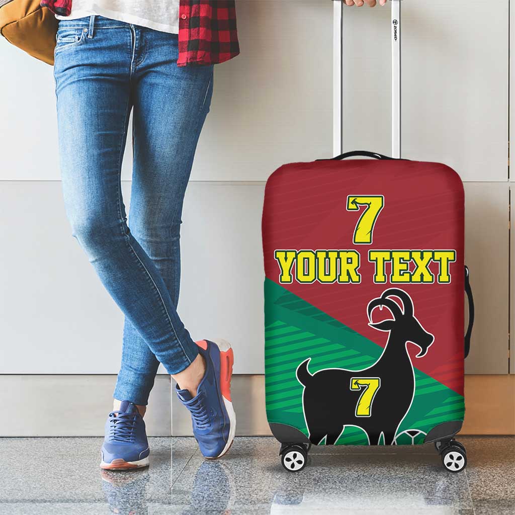 Personalized Portugal 7 Goat Luggage Cover Greatest Of All Time Red Green Vintage