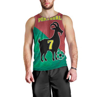 Personalized Portugal 7 Goat Men Tank Top Greatest Of All Time Red Green Vintage