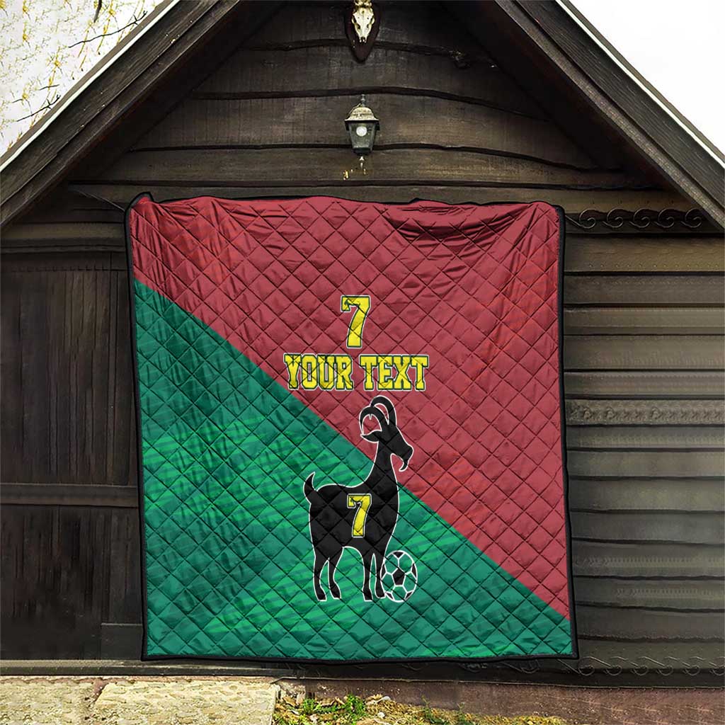 Personalized Portugal 7 Goat Quilt Greatest Of All Time Red Green Vintage