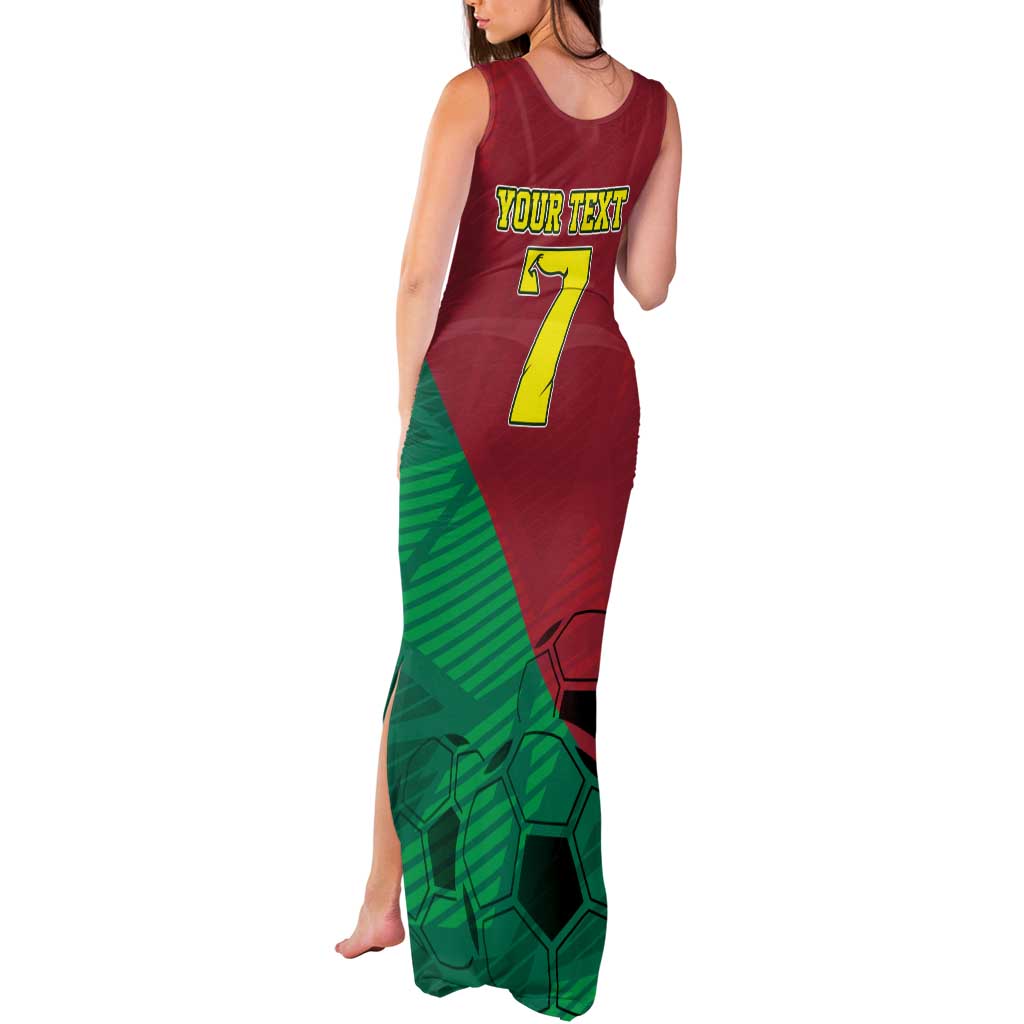 Personalized Portugal 7 Goat Tank Maxi Dress Greatest Of All Time Red Green Vintage