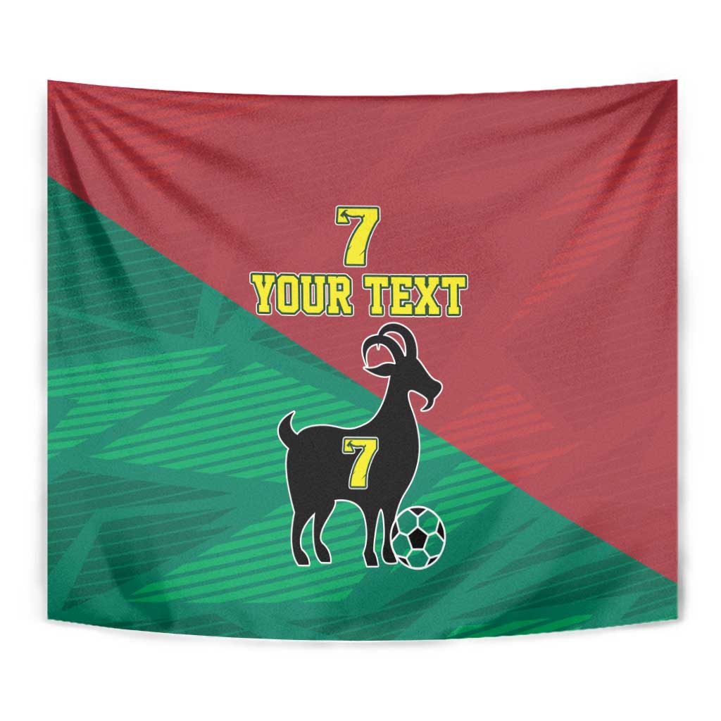 Personalized Portugal 7 Goat Tapestry Greatest Of All Time Red Green Vintage